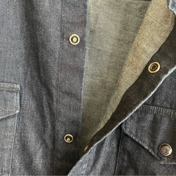 Goodlife Brand Button Down Long Sleeve Western Denim Indigo Shirt - Picture 6 of 7